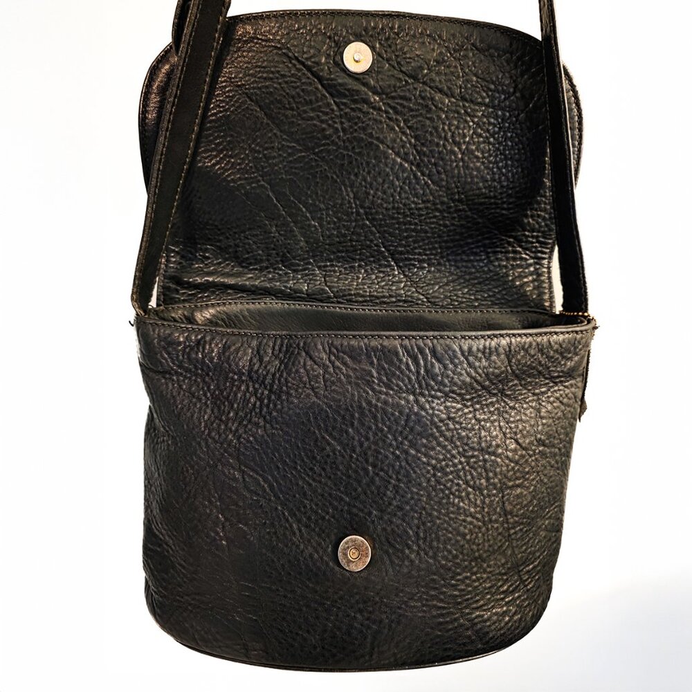 Coach Vintage Black Pebble Leather 4903 Sonoma Flap Crossbody Handbag EUC - Picture 5 of 11